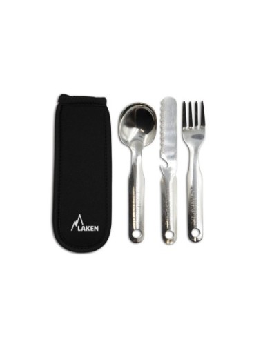 STAINLESS STEEL CAMPING SET 17CM WITH NEOPRENE COVER FOR 1 PERSON