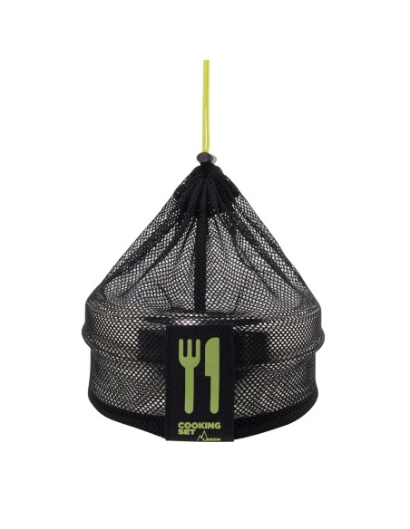 SET DE CAMPING DE ACERO INOXIDABLE 20CM CON FUNDA DE NEOPRENO PARA 2 PERSONAS