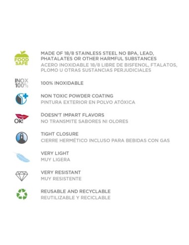 Botella de acero inoxidable Drink Life! Forest Special Edition 0,75L Plain