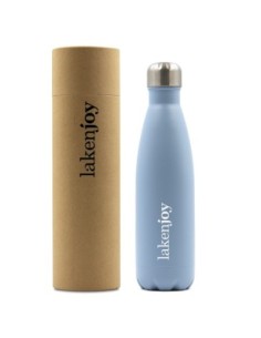 BOTELLA TÉRMICA DE ACERO INOXIDABLE 0,50 L AZUL . LAKENJOY
