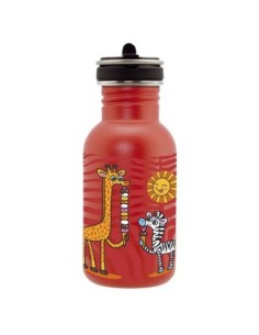 CHUPI: BOTELLA DE ACERO INOXIDABLE BASIC STEEL ROJA CON TAPÓN FLOW 0,5 L